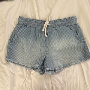 Aerie Blue Striped Shorts